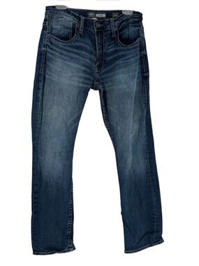 BKE Men's Size 32x31 Medium Wash Jake Straight Leg Blue Denim Jeans